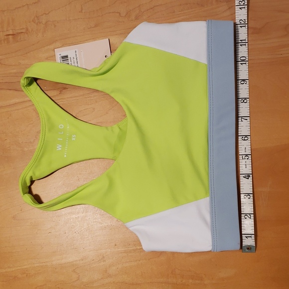 NWT Neon Lime Green Wilo Sports Bra - Picture 4 of 4